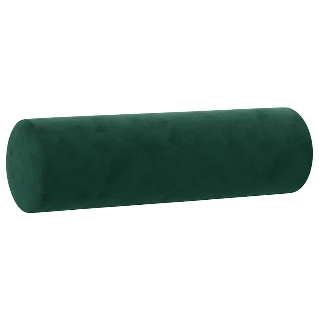 3 Piece Velvet Sofa Set with Cushions Dark Green