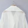Trench Coat Camicia Sottile Stile Europeo e Americano Primavera 2026 con Revers Ampio Senza Bottoni e Protezione Solare
