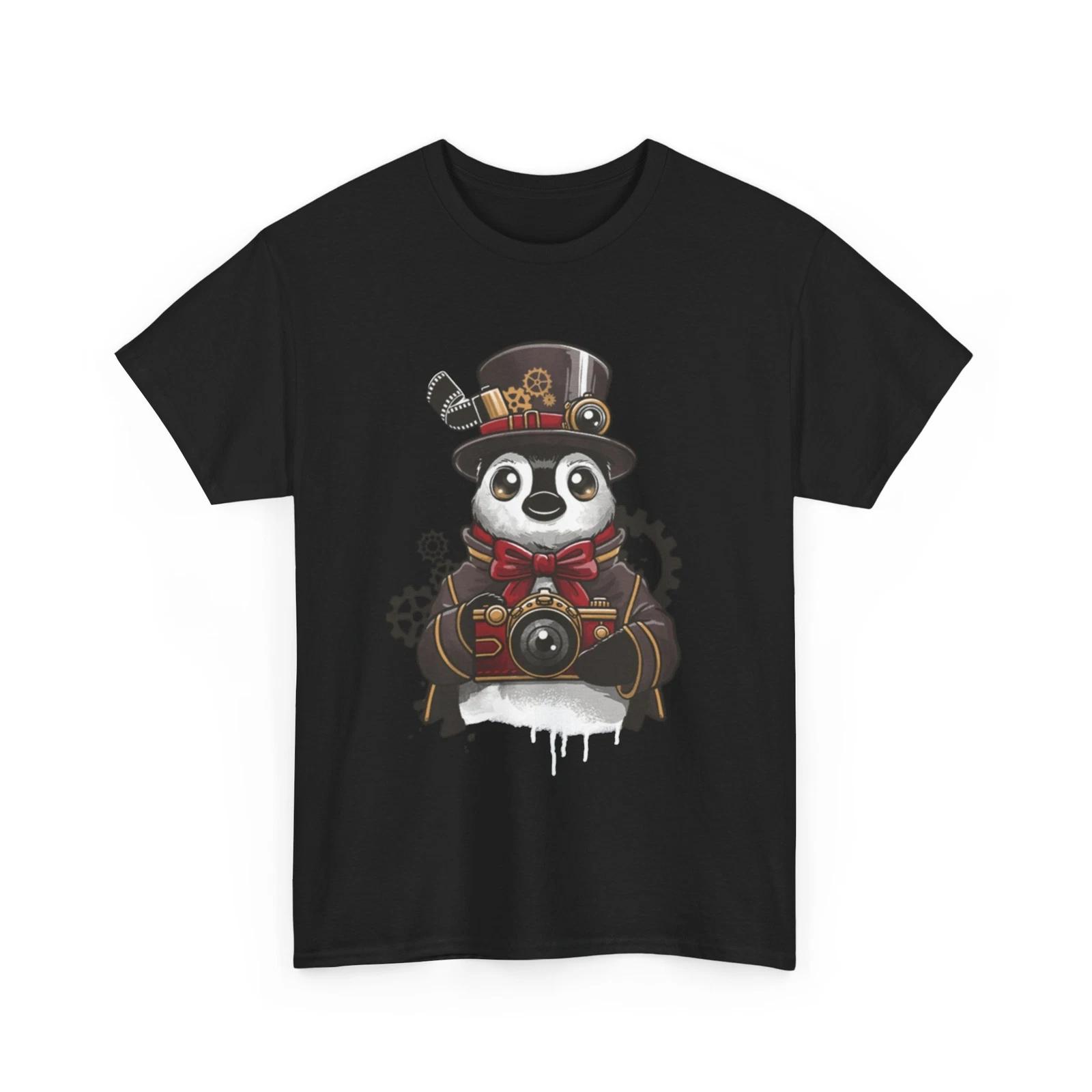 Steampunk Penguin T-Shirt 2XL
