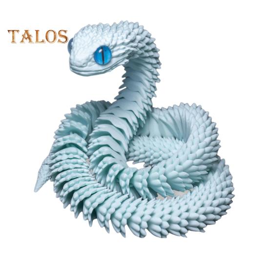 

3D-печатная светящаяся фигурка змеи с подвижными суставами, фигурка змеи, шарнирная модель животного, игрушка для домашнего офиса, книжной полки, украшения рабочего стола, орнамент 30cm