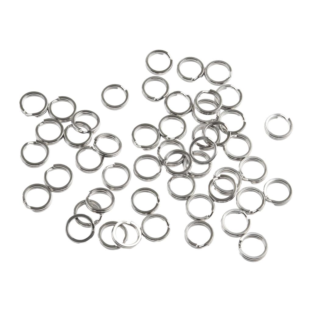 Practical Stainless Steel Fishing Connector Split Ring for Hard Bait Lure