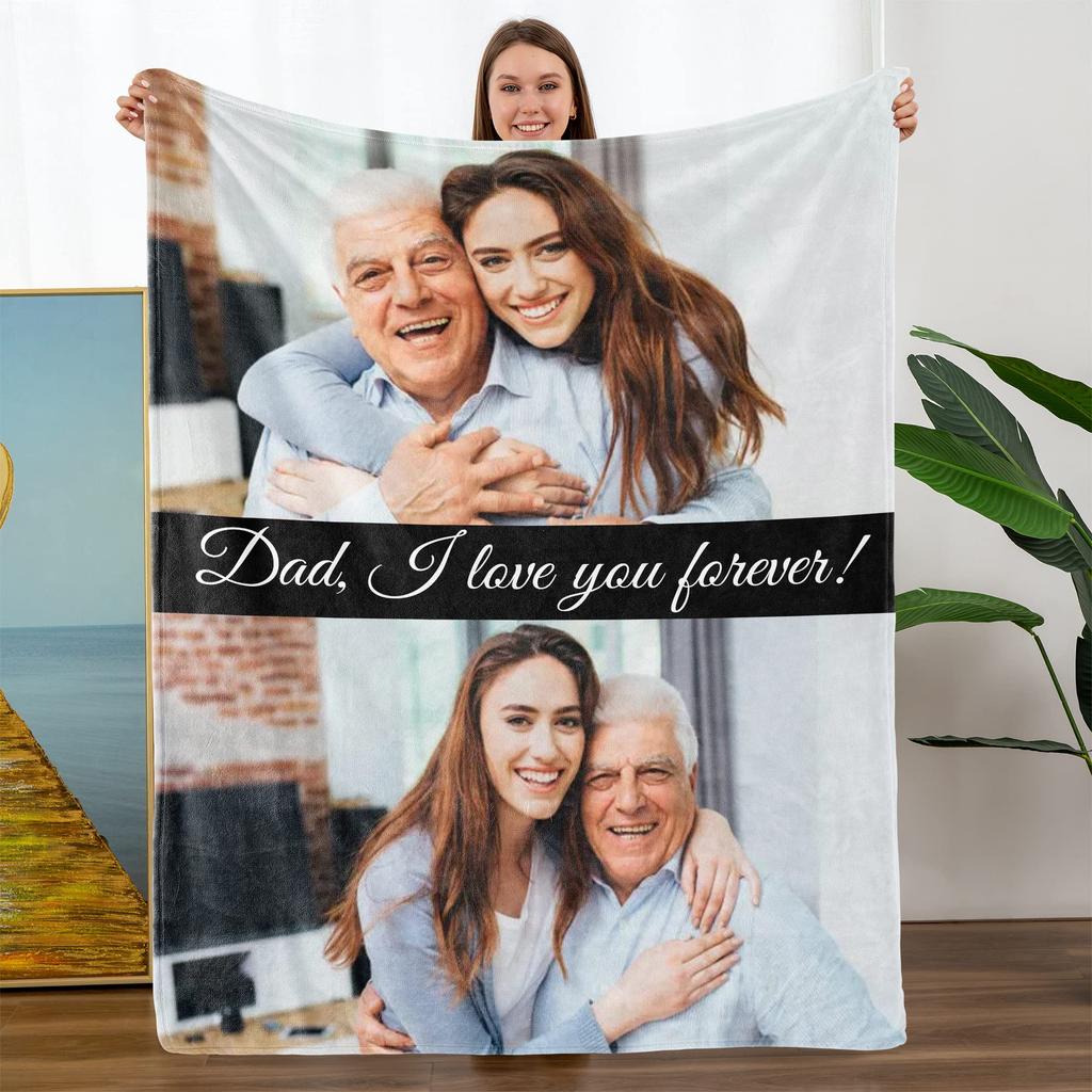 Custom Blanket Flannel Blanket Photo Flannel Blankets for Sofa or Bed Gift DIY Print On Dropshipping