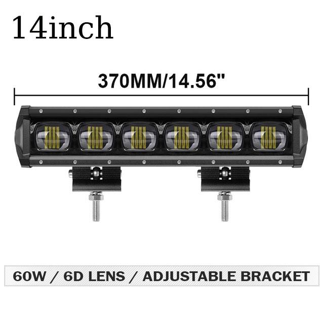 

6D линза светодиодный фонарь 8 14 20 27 34 дюймовый фары рабочего света Barra Offroad 12 В 24 В для Lada Niva 4WD грузовик внедорожник Uaz ATV лодка 14 INCH