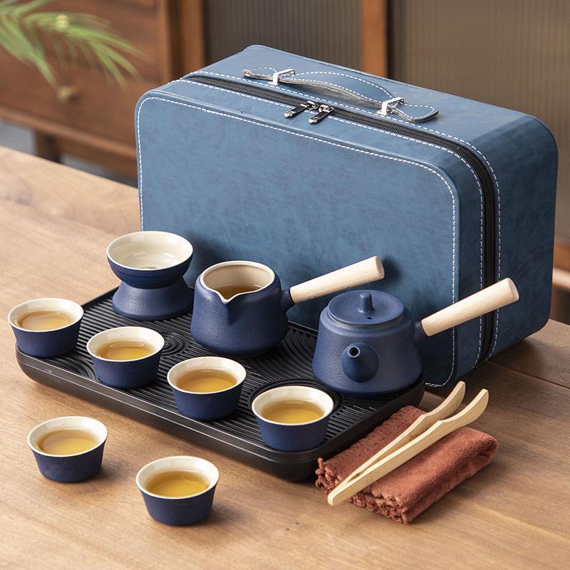 Ceramic Portable Travel Tea Set Household Gifts Business Company High-end Gifts
