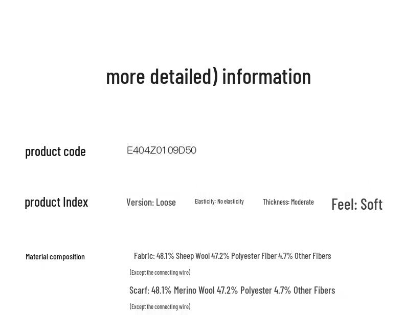 Sancai Women's Plaid Merino Wool Blend Double-faced Coat with Scarf