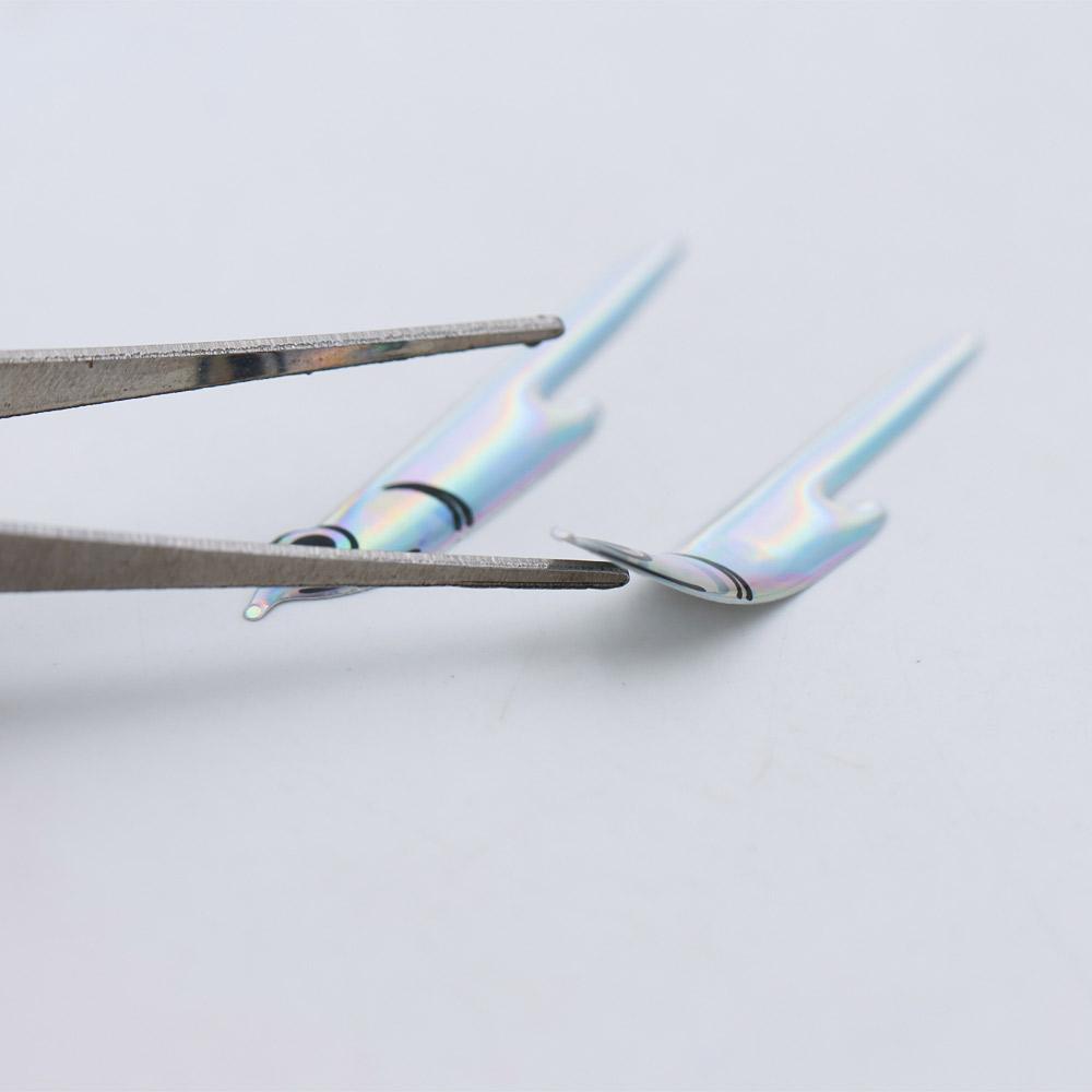 8 Paar Fleye Foils Fliegenbinde-Set Vorgeformte Fischseiten-Vinylmasken, Upgrade Künstliche Fischkopf-Aufkleber für Salzwasser-Fliegenfischen