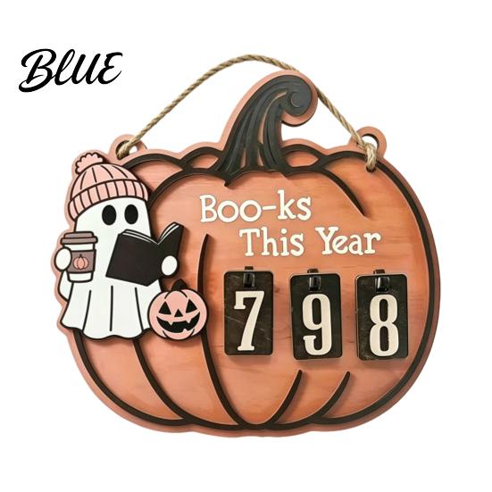 Exquisite Workmanship Counter Halloween Ghost Pumpkin Reading Tracker Wooden Hanging Sign Sliding Number