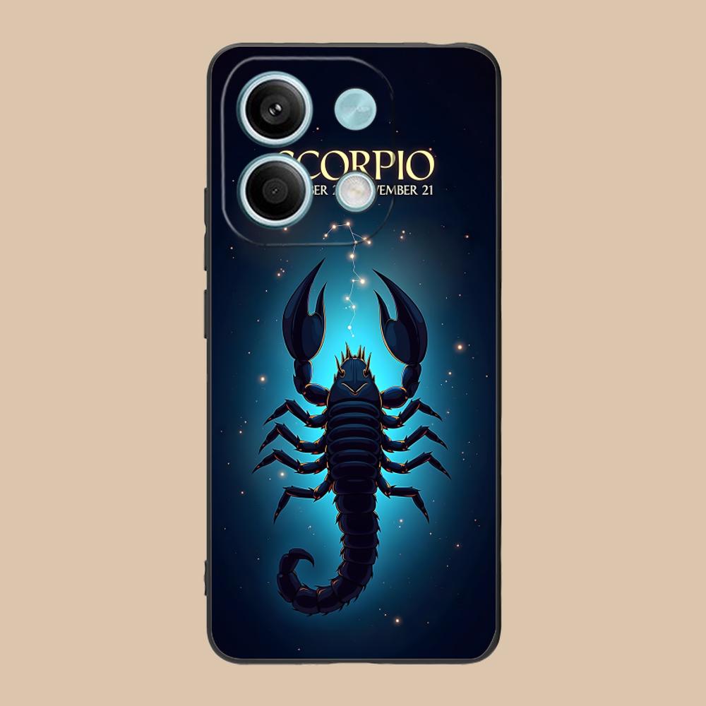 Zodiac Sign Scorpio Phone Case for Xiaomi 15 14 13 12 Mi 11 T Ultra Lite Pro S X 5G Soft TPU Shockproof Cover
