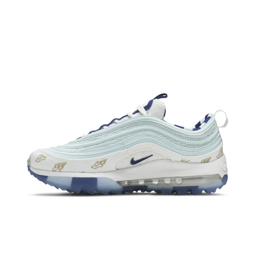 Nike Air Max 97 Golf NRG 'Wing It' (Unisex) White / Topaz Mist / Celestial Gold / Deep Royal Running Shoes CK1220 100