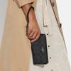 New COACH Zip Around Coated Canvas With Leather Card Holder, Wallet Regular Women's Black C4452-SVTSQ