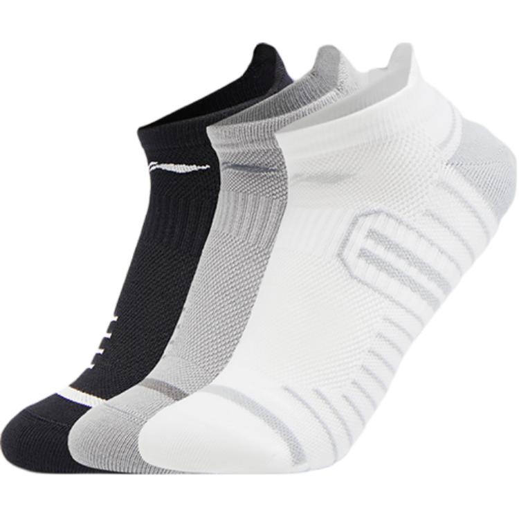 Li Ning Fitness Series Ankle Socks Unisex 3 Pack AWTV113-1 L
