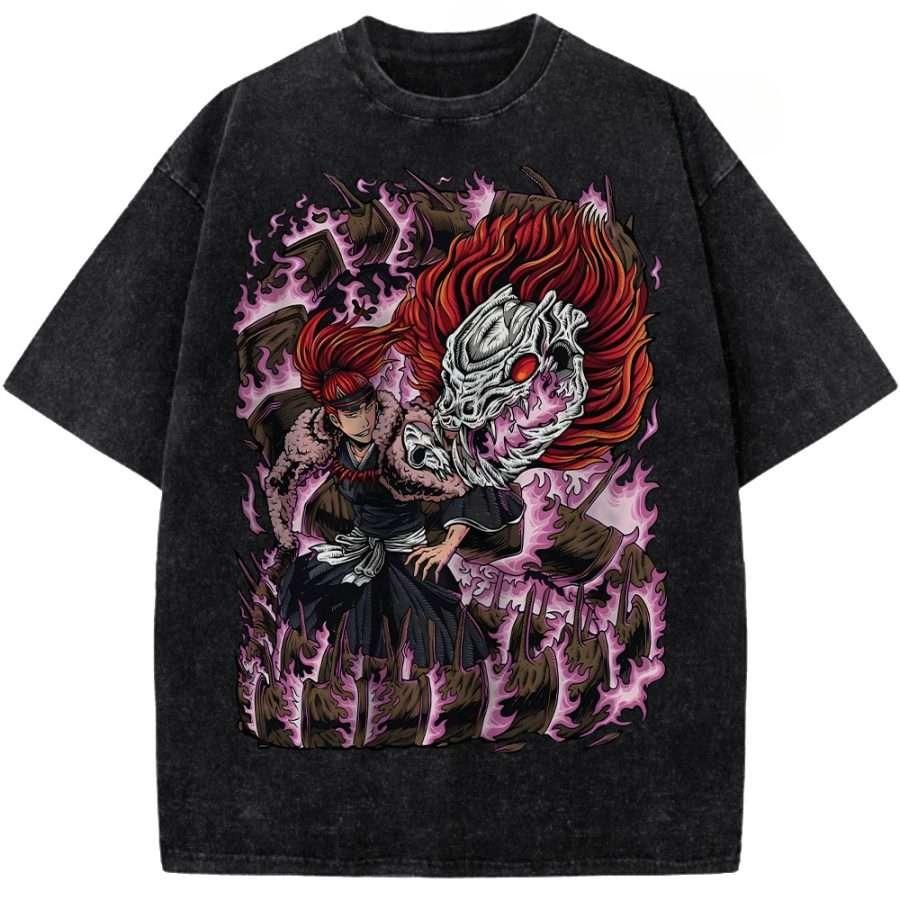 

Anime BLEACH Kurosaki Ichigo Graphic T Shirt Men Women Washed Cotton Tshirts Vintage Casual Loose Clothing Harajuku Male T-shirt S