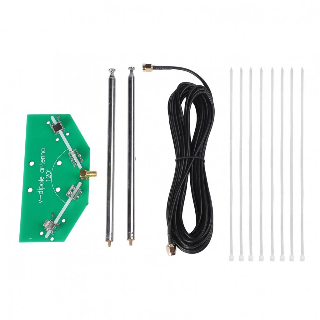 Soldering Required V Dipole Antenna Kit with Adjustable Length Features