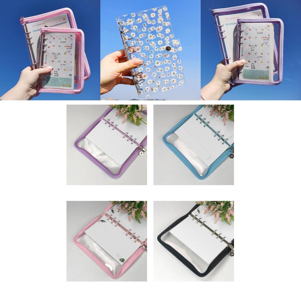 Stilvolles A5 A6 6-Ring-Binder-Notizbuch für K-Pop-Fotokarten-Sammlung und DIY-Projekte