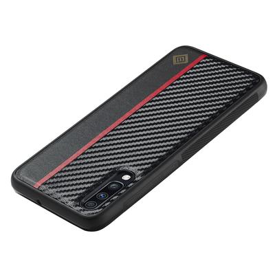 LC.IMEEKE For Samsung Galaxy A50/A50s/A30s Phone Case Carbon Fiber Splicing Leather+TPU+EVA Cover