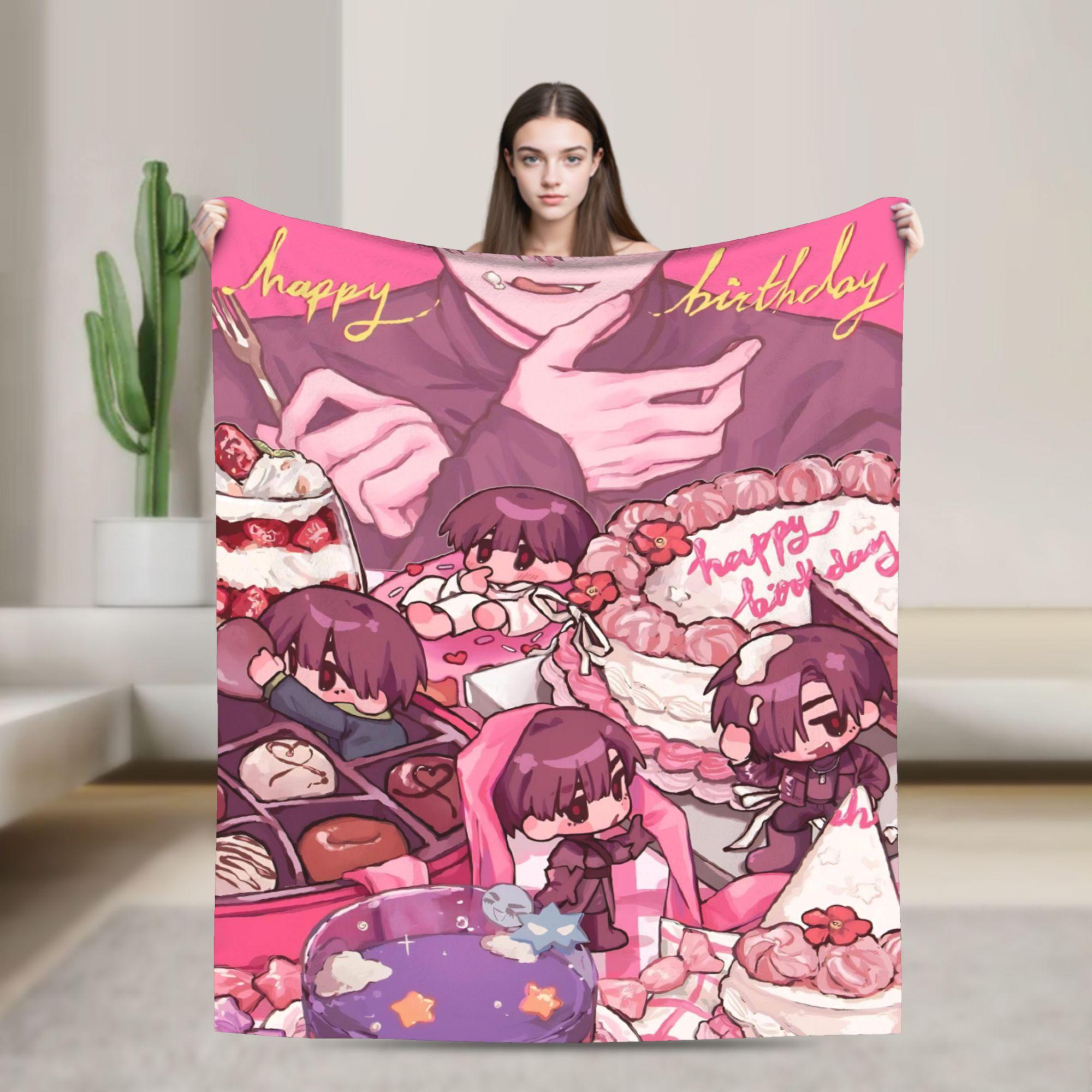 

Alien Stage Manga Art Blanket Soft Novelty Plush Bedding Throws For Girls Boys Bedroom Flannel Bedspread Bed Cover 75x100cm (30x40inch)