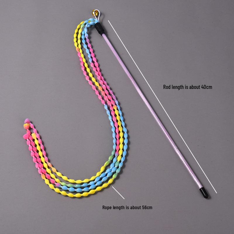 

Interactive Cat Teaser Toy: Wheat Ear String Play Stick for Kittens Length 38.5CM