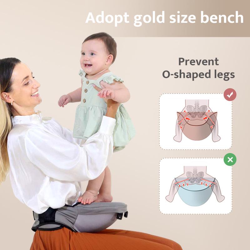 CPC Certified Multifunctional Baby Waist Stool and Child Carrier for Front and Back Carrying