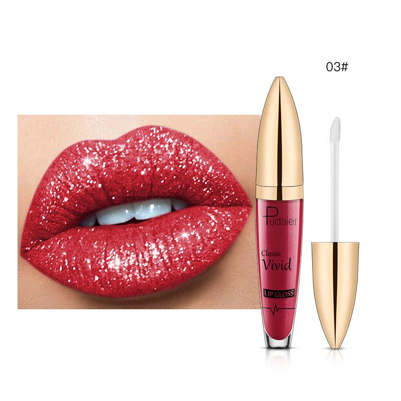 18 Matte To Shiny Glitter Liquid Lipstick Shiny Lip Gloss Diamond Waterproof Long Lasting Pearl Lipgloss Women Lip Makeup