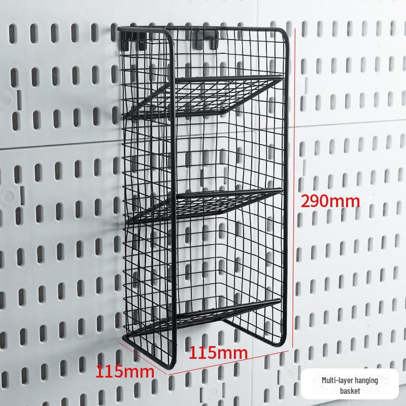 Punch-Free Perforated Board Rack with Accessories for Kitchen and Bedroom