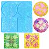Cup Mat Resin Mold Holographic Coaster Silicone Mold Multi-functional Drink Coasters Epoxy Casting Mold DIY Art Tool