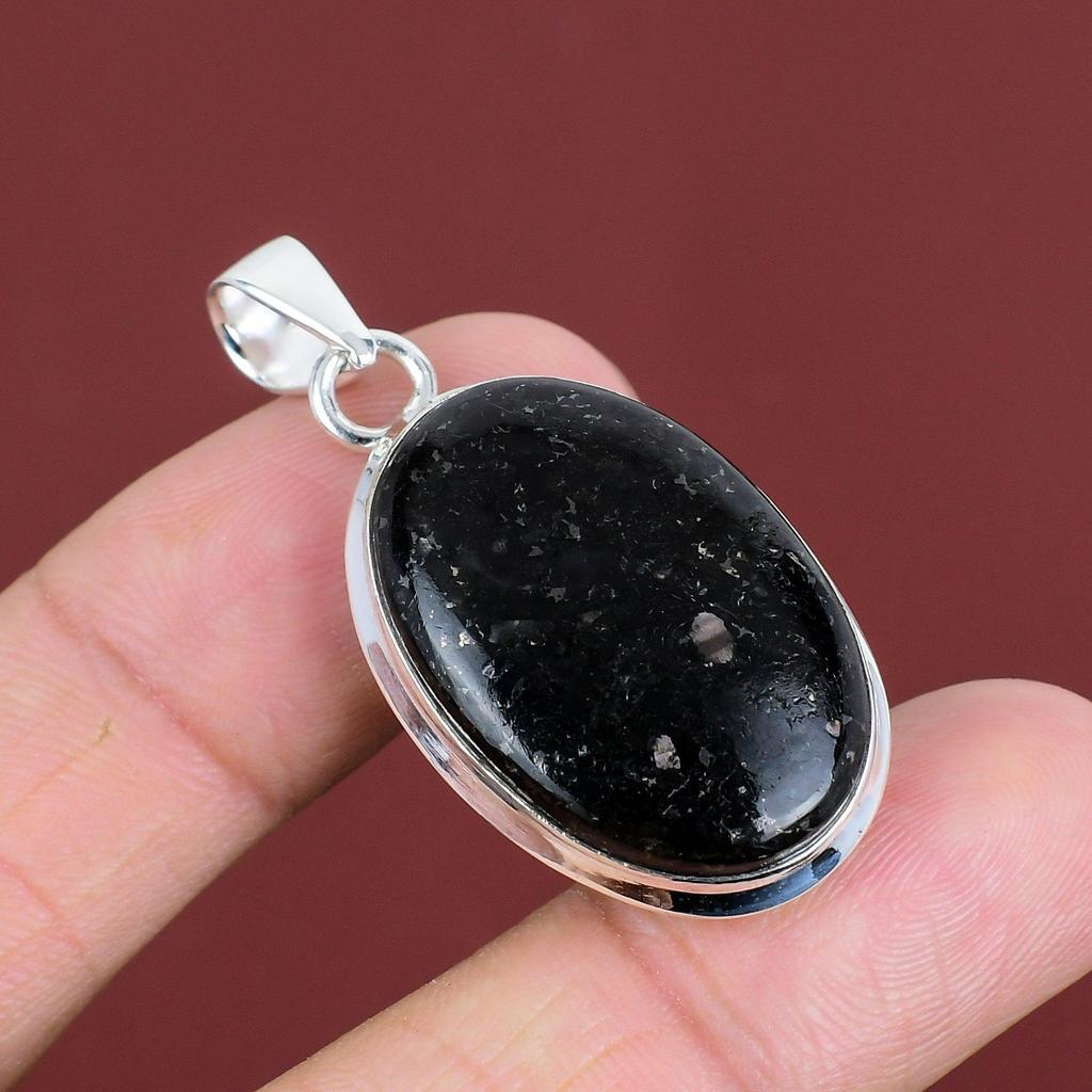 Nuummite Pendant Handmade Gemstone Jewelry 925 Sterling Silver Pendant Top Quality Nuummite Jewelry Stylish Pendant For Women Gifts For Her