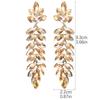 Color Glass Rhinestone Long Earrings Women Luxury Earrings Pair