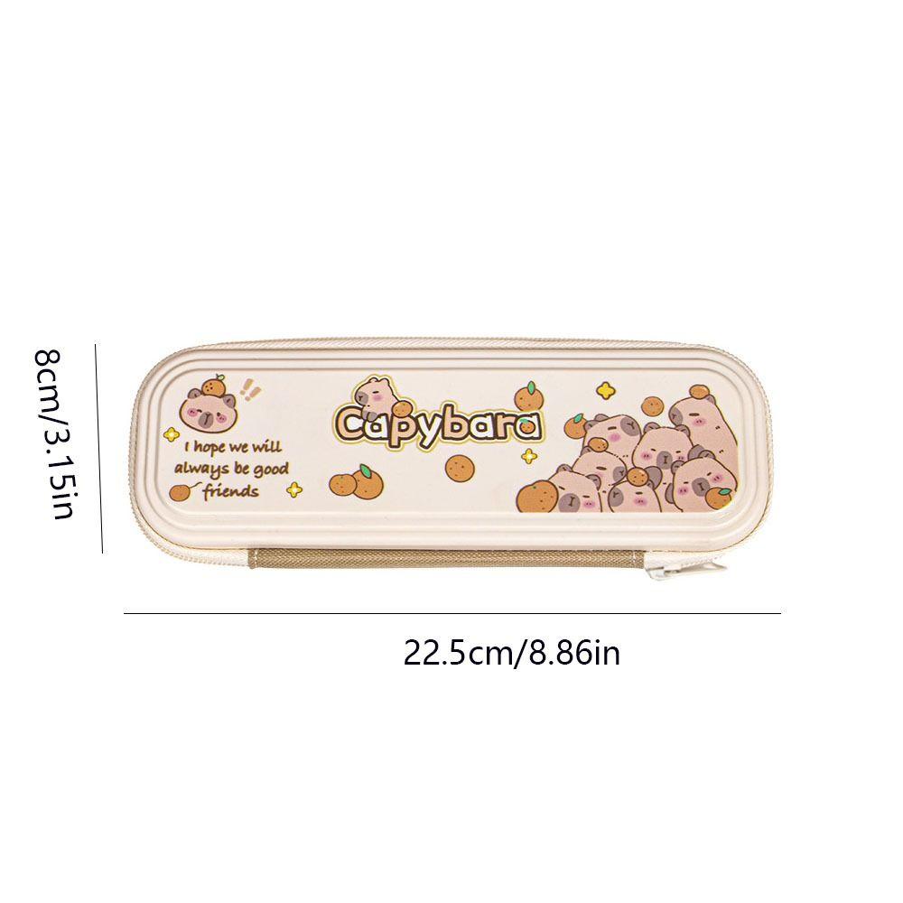 Waterproof Capibala Pencil Case Funny Stationery Storage Bag Cute Capybara Pen Bag  Student Gift