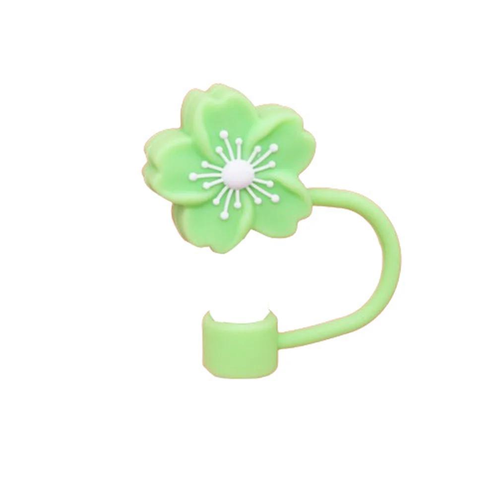 Tapa para Pajita con Forma de Flor de 10 mm/0,4 pulgadas Compatible con Vaso Stanley de 30 y 40 Oz Tapa de Pajita de Flor de Silicona Suave