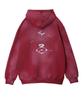 White Air Brushed Blue Print Hood_Red