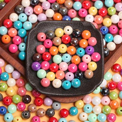 20 Stücke 10mm Glänzend Acryl Lose Perlen Anhänger Für DIY Halskette Armband Schmuck Machen