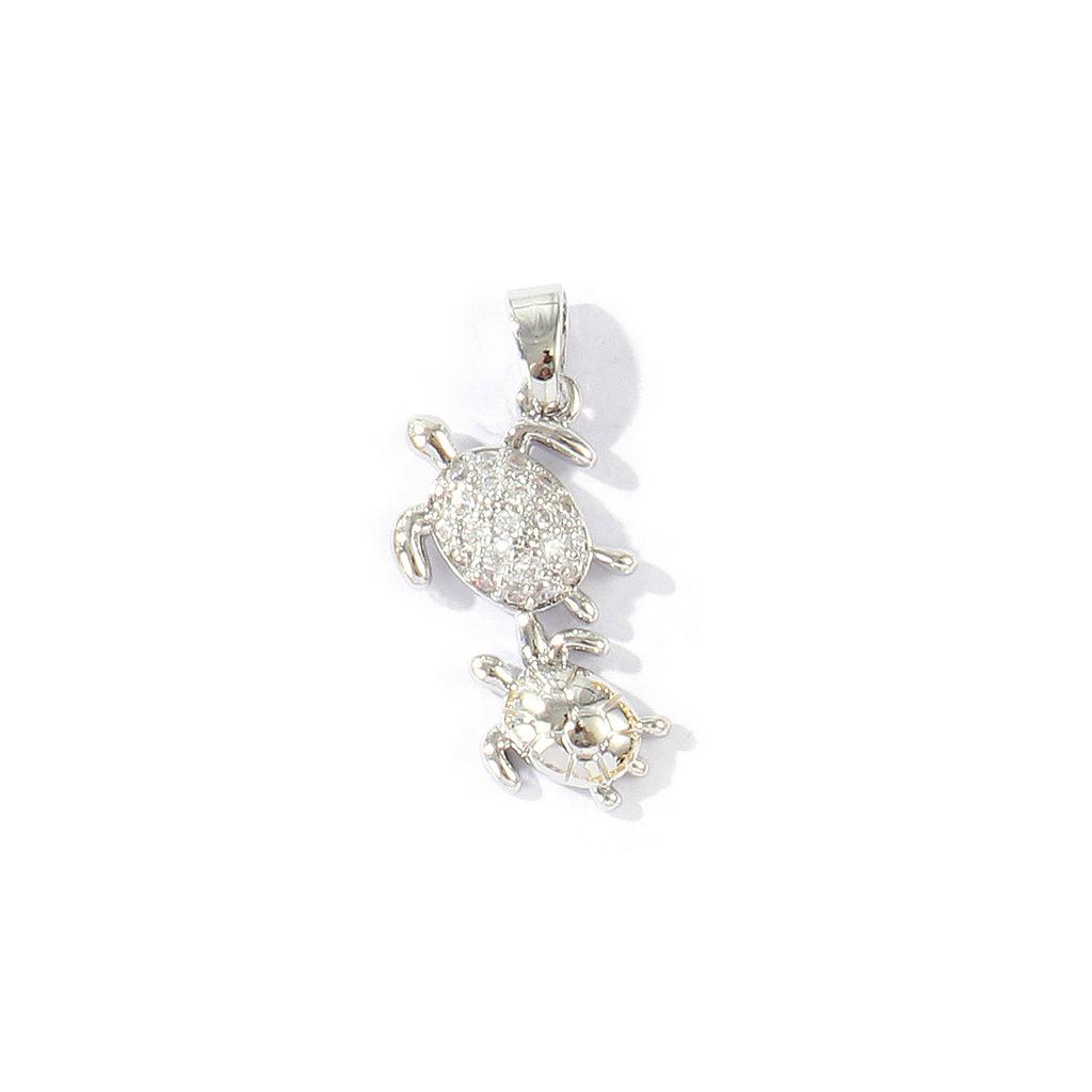 2 Pcs Cubic Zirconia Ocean Charms Turtle Lobster Crab Sun Gold Plated Enamel Micro Pave Brass Pendants For DIY Necklace Making