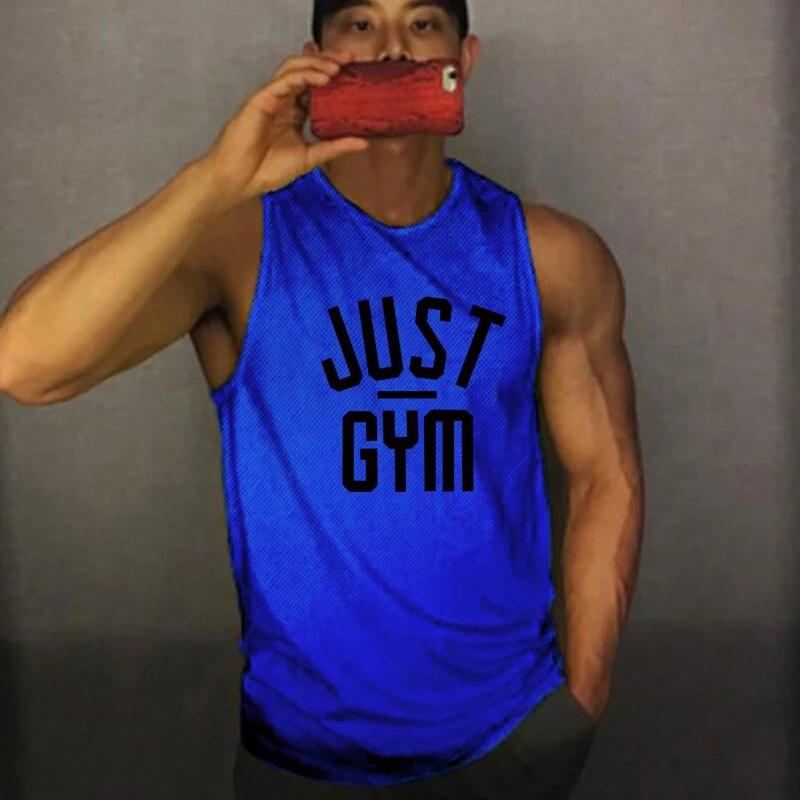 

Do The Work Лето Новое поступление Мужской баскетбольный беговой спортивный быстросохнущий сетчатый повседневный жилет для фитнеса с буквенным принтом XXL синий