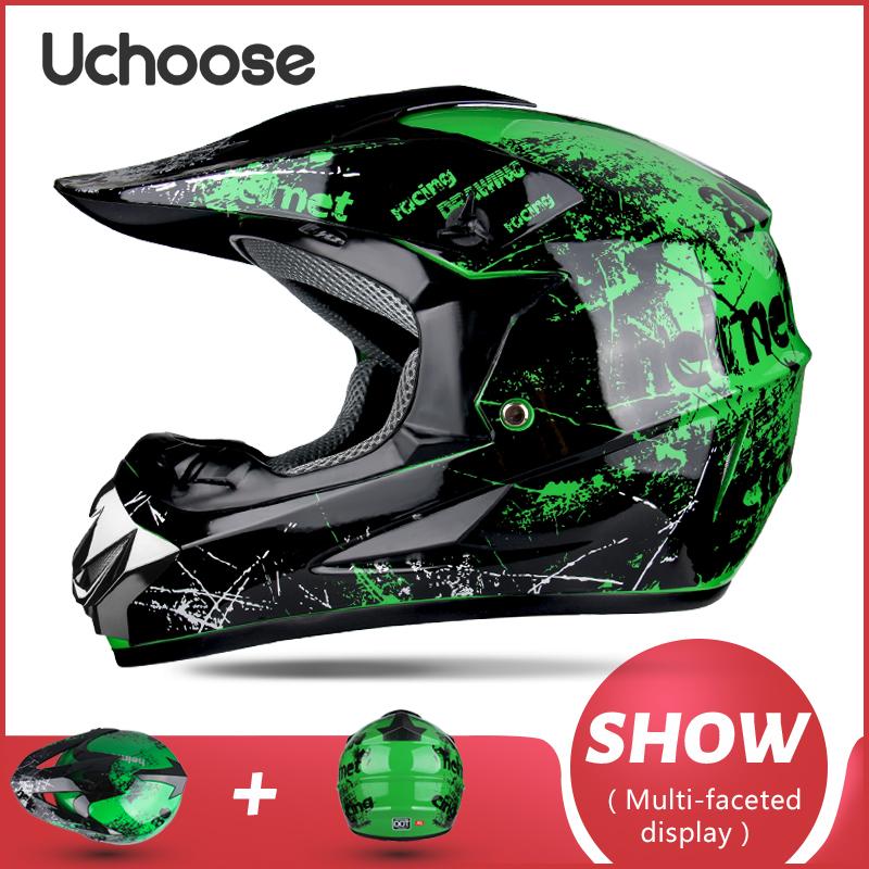 UCHOOSE Motorcycle Helmet Shark Motocross Off-Road Helm Children Moto Bike Accessories ATV Capacete De Moto Ike Downhill AM DH