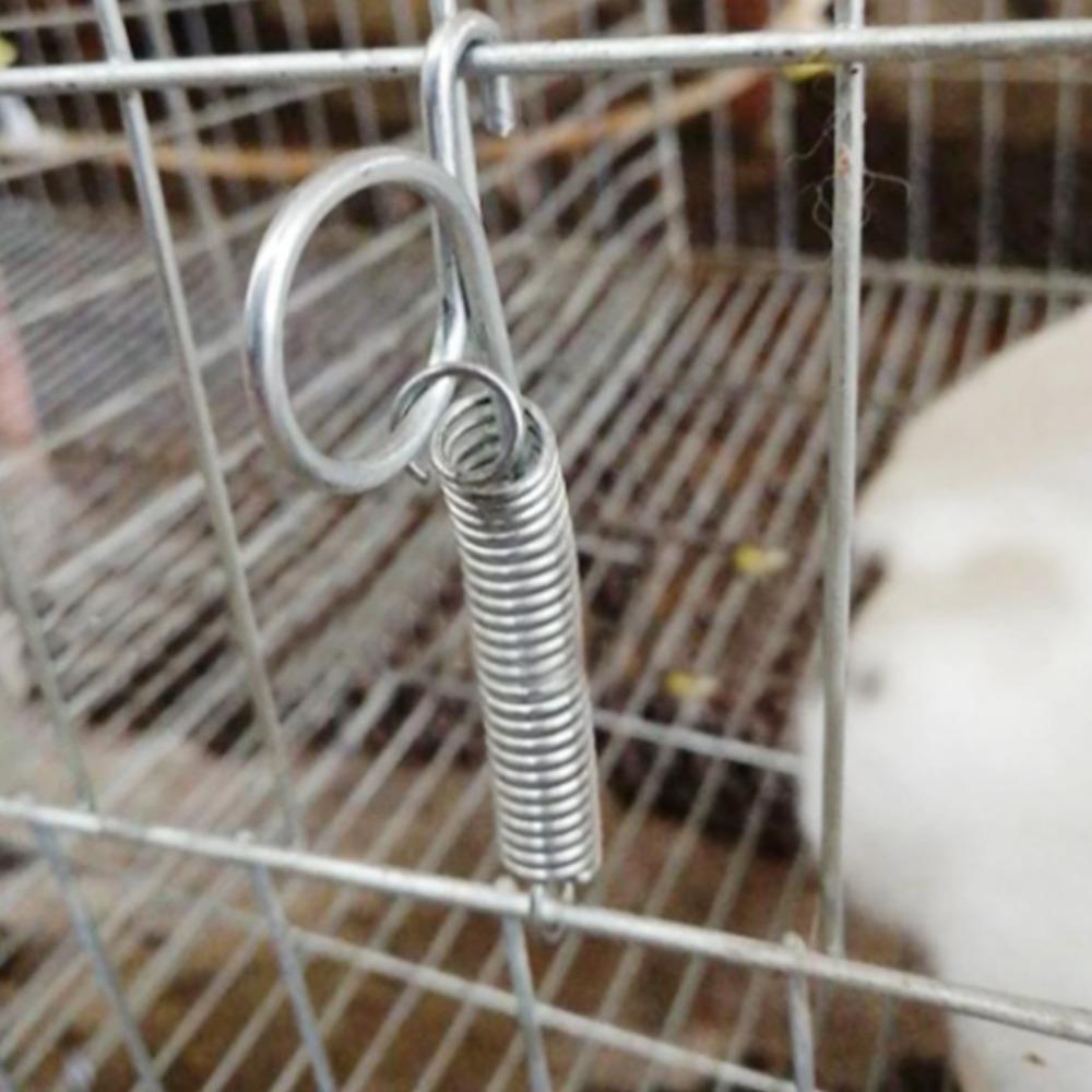 20 Stück Edelstahl Federhaken Silber Langlebig Stall Zuchtrahmen Haken Zugring Halterung Profil Elastisches Teleskopdesign