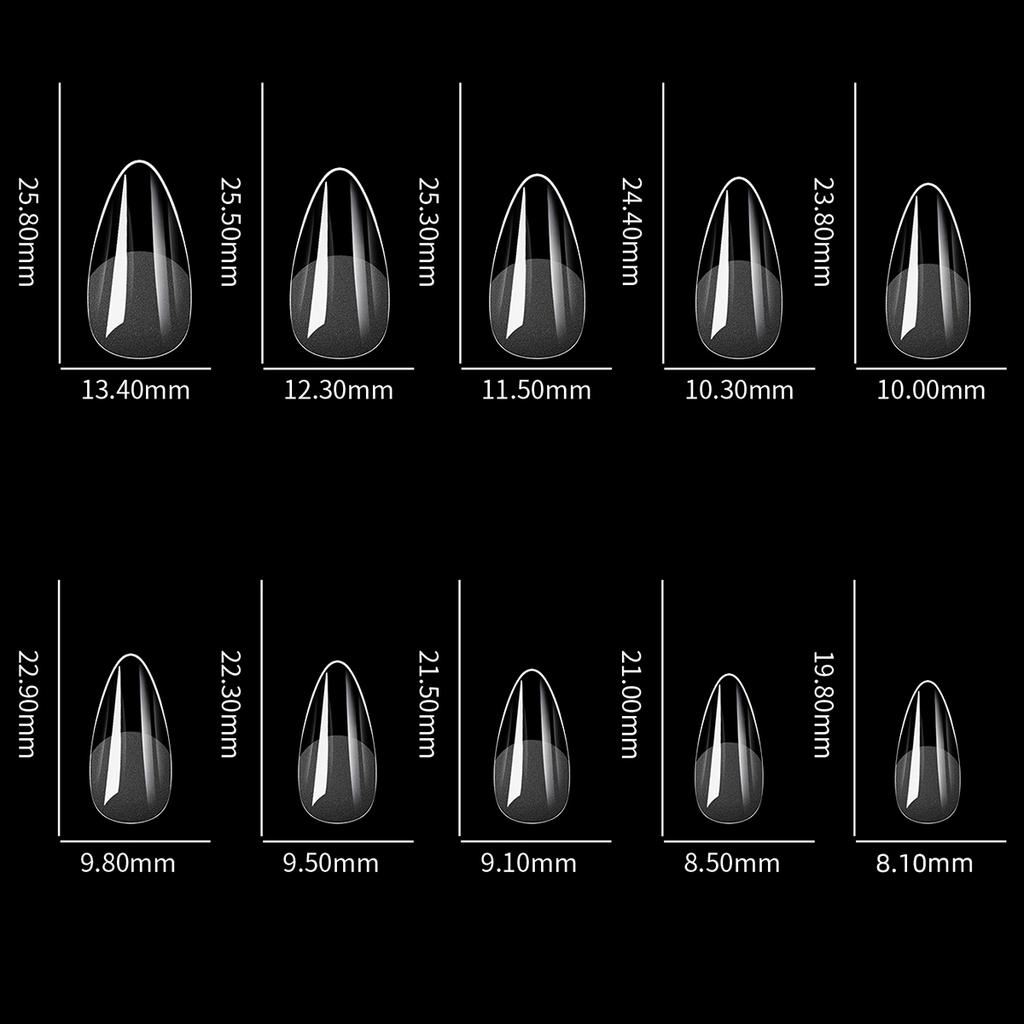 100Pcs Short Almond Half Matte Nail Tips Soft Gel Nail Tips Glossy Full Cover False Nail Tips For Acrylic Nails Manicure Salon H