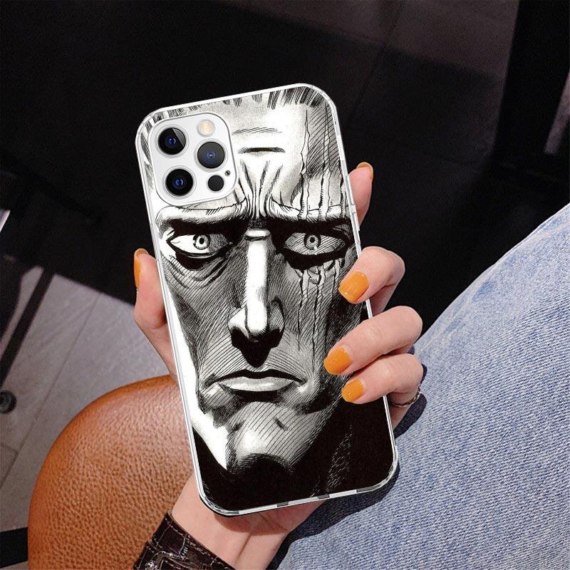One P-Punch-Man Saitama King Phone Case For iPhone 13 12 Mini 11 Pro Max XS XR X SE 7 8 Plus 5S 5 6S 6 Gift Print Cover Fundas