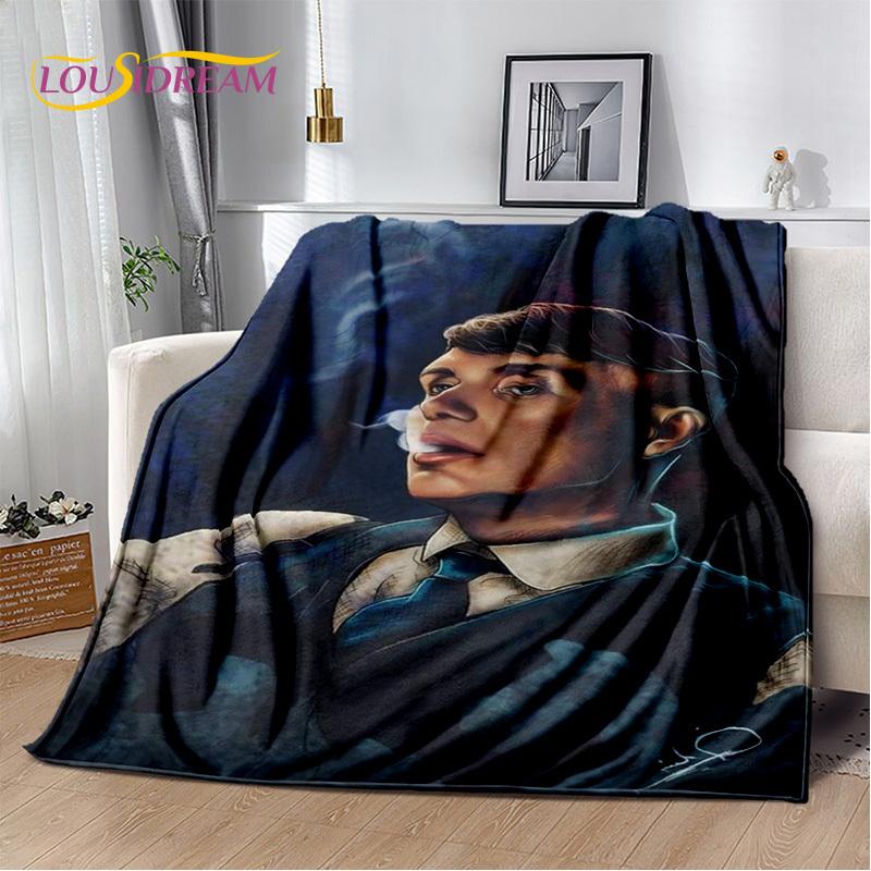2025 New Tommy Shelby P-Peaky B-Blinders Soft Blanket,Soft Throw Blanket for Home Bedroom Bed Sofa Picnic Travel Cover Gift