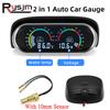 LCD Auto Digital Auto Wassertemperaturanzeige Voltmeter Anzeige 2 in 1 Temperatur & Spannungsmessgerät Temperatursensor 10mm Thermometer 12V 24V