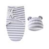 Newborn Cotton Baby Swaddle Sleeping Bag Soft Breathable Anti-Kick Cartoon Pattern Nordic Style for Spring/Summer/Autumn