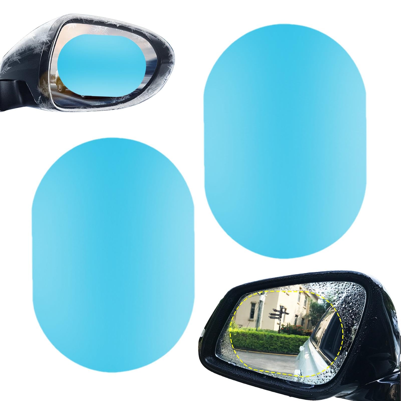 

Fonney Anti Fog Mirror Film, Anti-Glare Film for Car Side Mirrors, 2 Rearview Mirror Please refer to the description