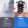 New Automatic No-Tie Shoelaces with Swivel Buckle for Casual Sneakers - Easy Slip-On Flat Shoelaces for Adults and Kids