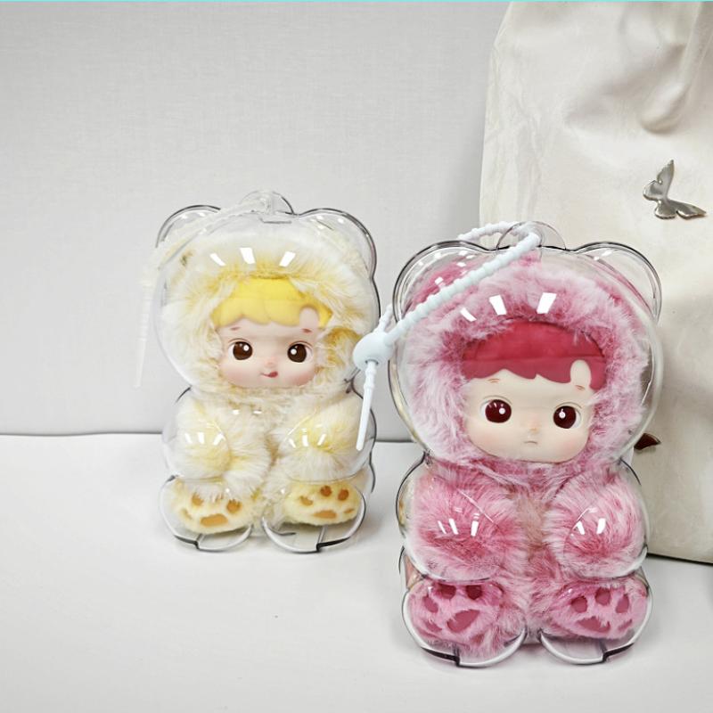 Hacipupu Bear Gummy Collection Enamel Plush Keychain With Protective Dust Cover Cute Character Accessory Gift