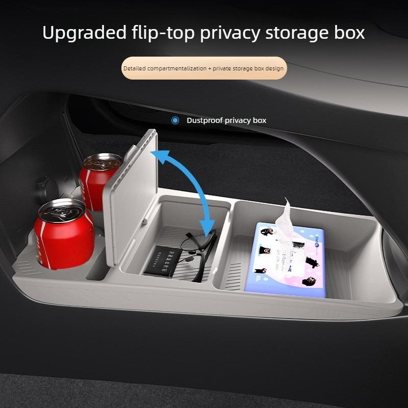 For Geely Starray EM-i for Galaxy Starship 7 2025 Center Console Storage Box 2-Layer Silicone Organizer Tray Car Accessories