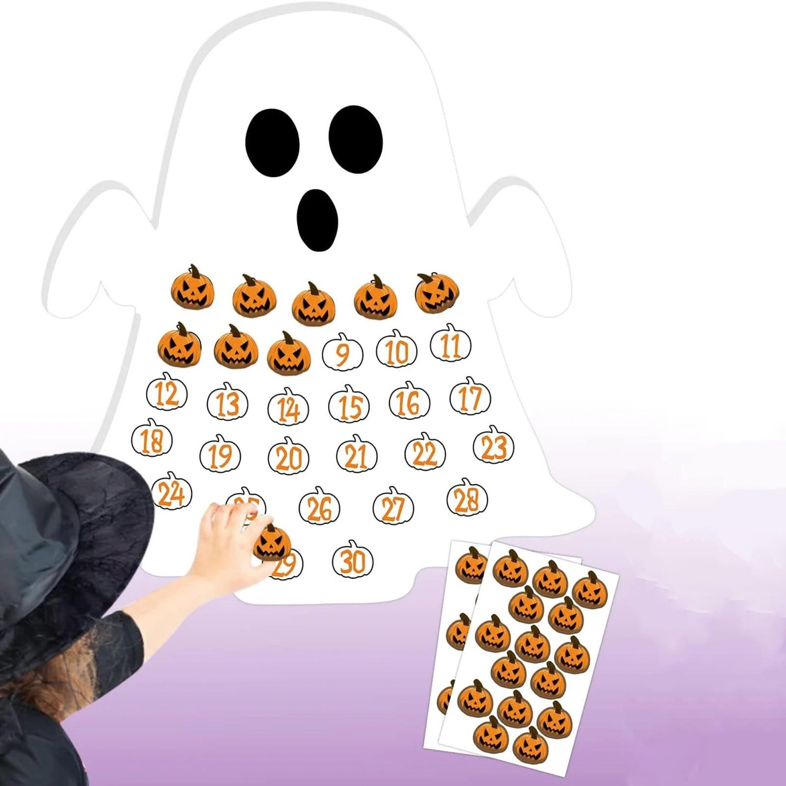 

Календарь обратного отсчета 30 дней до Хэллоуина Наклейки для украшения вечеринки One Size