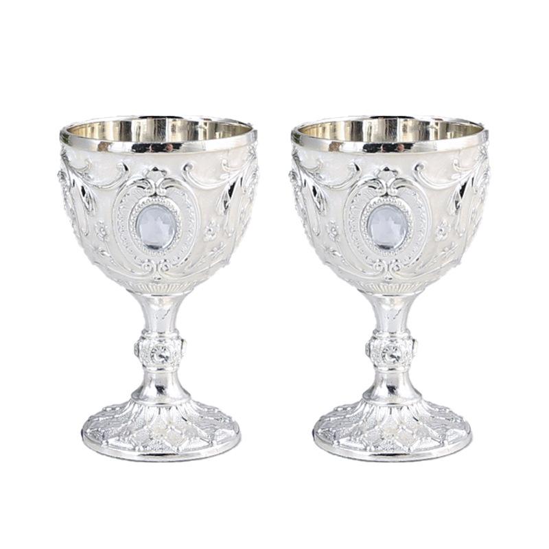 Tall wine glass Golden cup Banquet small wine glass Tea water supply cup Holy water cup Wine set Decorative ornament
