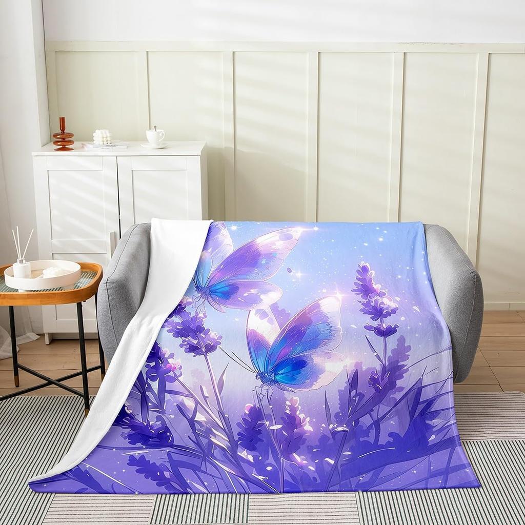 Japanese Style Blanket White Black Crane Throw Blanket Cherry Blossoms Fleece Twin Geometric Plaid Fuzzy Blanket All