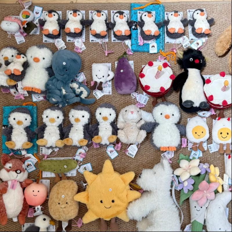 Jellycat-Inspired Plush Toy: Three-Label Lop-Eared Rabbit & Bear Cake Doll - Perfect Birthday Gift for Girls