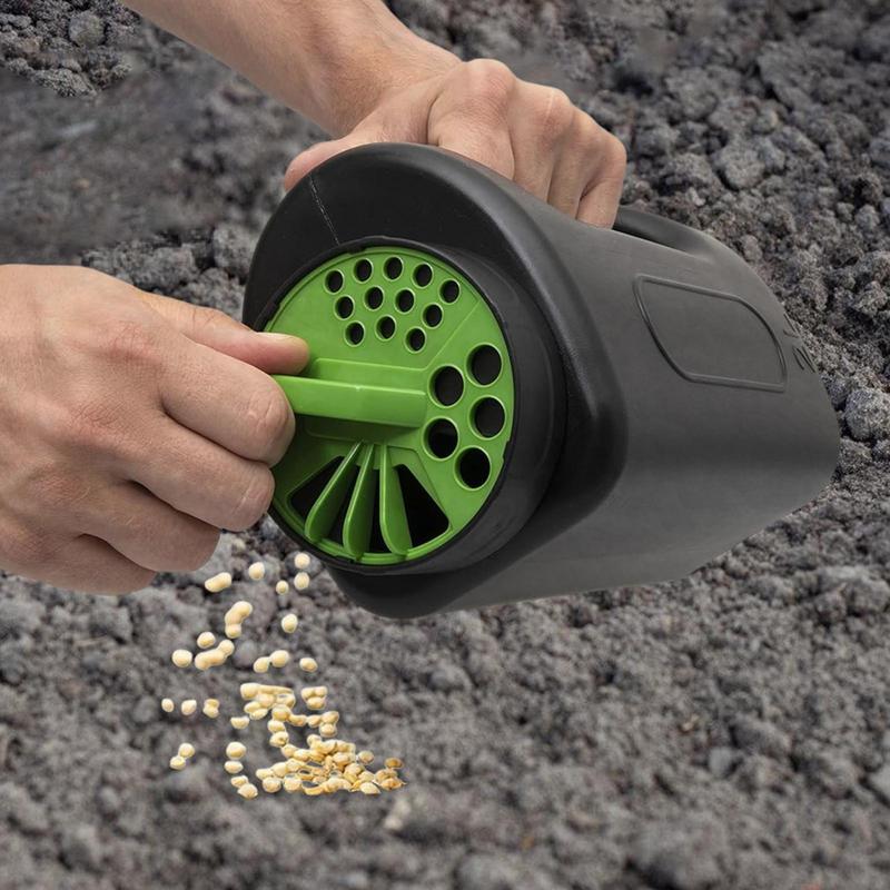 Hand Held Seed Spreader Large Capacity Grass Seed Spreader Planter Tool Seed Spreading Adjustable Garden Fertilizers Spreader