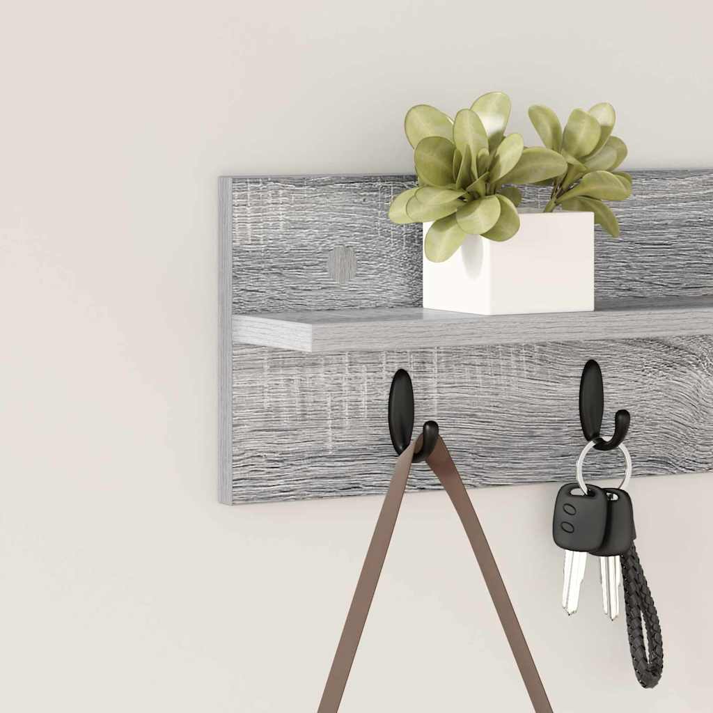 Wall mounted nightstand Grey Sonoma 60 x 10.5 x 18 cm